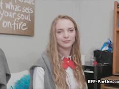 foursome dorm blowjob party