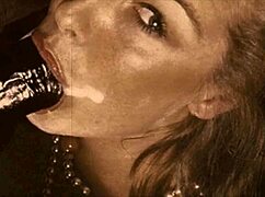 Vintage interracial threesome features anal assfucking in retro group scene