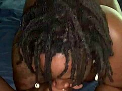 bbw exhibitionist sucks big black cock for neighbors to watch