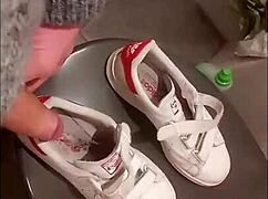 I spend 30 minutes in Marion's home exploring her shoe and sneaker fetish up close