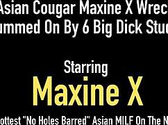 Curvy Asian Cougar in Group Scene