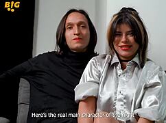 Selena Vega tries a giant cock for the first time leaving her mouth all sloppy with drool