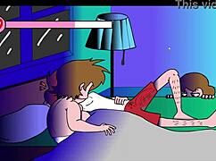 On the couch 3 - flashing comedy with milf on sofa.