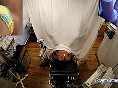 Minnie Rose uses vibrator, gives blowjob, creampie in latex gloves