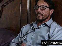 Skinny baby explodes from stepfather tommy gunn