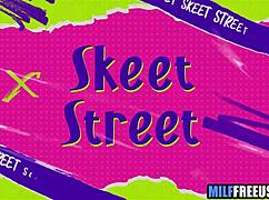 oh man that blonde milf and teen 18+ get free used in a ffm threesome on sesame street movie set with deepthroat face fucking...