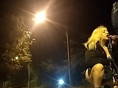 Watch this blowjob on the street with police nearby