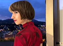 Oney Belle endures double penetration in seductive lingerie