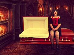 Is Granny Vampyra Ready for Her Familiar's Intense Finger Fucking and Pussy Licking?