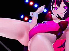 贝斯骑士Azki在3D色情动漫中跳舞