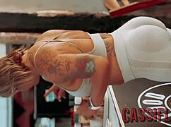 gym shower with trainer's big cock