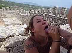 Transando em um castelo ponto turistico da europa damiana flowers sextrip pela europa ep3