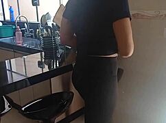 Maid In Leggings Gets Money For Sex