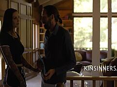 Old guy passionately fucks stepson's slutty teen girlfriend