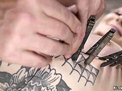 Alt pale slave ass whipped in dungeon with hardcore bondage and pain