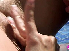 Busty Lesbians Enjoy Pool Time