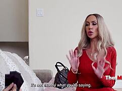 Stepmom Blackmailed for Blowjob Cash