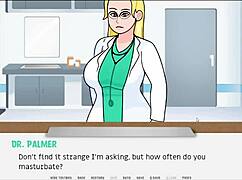 the doctor examines tits in hospital cartoon