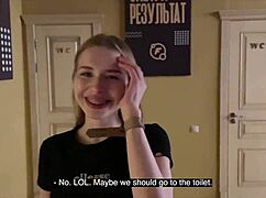 gym beauty joins me in the bathroom for some steamy sex