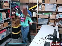 Busty Shoplifter Rammed By Store Officer