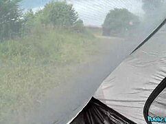 i fucked a french girl with huge tits camping with her boyfriend in the tent