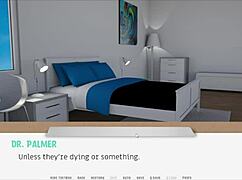 the doctor examines tits in hospital cartoon