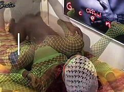 I watch this rough and fast black couple fuck in missionary position as amateurs.