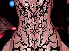 this cute trans girl is riding her dildo in vr, getting horny and cumming hard 😍🍆