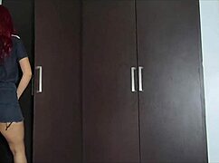 sexy stepmom fucks stepson after work, gets facial 😏