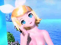 Kagamine Rin reveals her goddess body in the love song nude mod