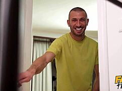 Ebony Mystique lures boyfriend for double cock threesome