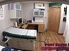 Blonde nurse Miraa Monroe tickles and fucks the patient's ass