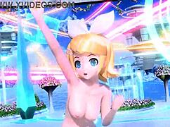 Kagamine Rin reveals her goddess body in the love song nude mod