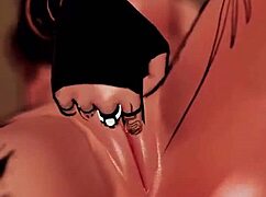 this cute trans girl is riding her dildo in vr, getting horny and cumming hard 😍🍆