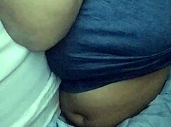 latina beauty asks if you want to massage her huge natural tits with cream in homemade solo