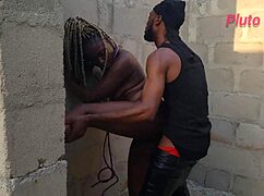 a submissive black slave endures bondage sex under male domination