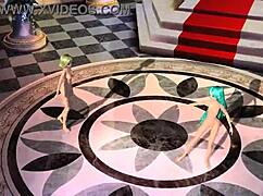 hatsune miku and gumi strip down completely in this project diva nude mod for full exposure