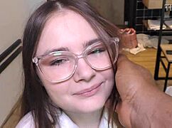 amatuer teen vivien doll gets bareback fucked by her big black cock maths teacher in interracial first time.