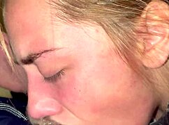 Amazing Bimbo Whore Gags On Sloppy Deepthroat Throatpie!