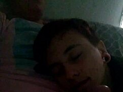 Woman performs oral on large penis.