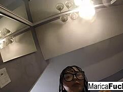 marica hase gets off in lingerie while watching her reflection 😈