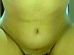 Tanned stepsister rides my cock hotly?