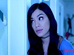 Latina stepdaughter tribs and sucks stepmom's big tits