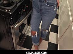 i teach my stunning stepsis cooking in the kitchen