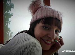 sexy latina teen fingers her pussy in dirty casting interview