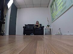 Samantha milf gags on deepthroat during casting POV.