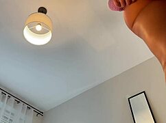 Hot Skinny Raver Girl Twerks Big Ass In Fishnet Stockings, Naked And Sexy