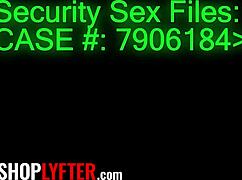 Shoplyfter petite 18+ babe strokes officers hard cock with her tiny 18+ feet and receives sloppy creampie