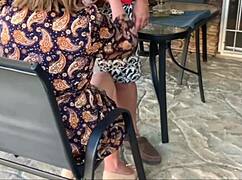 Stepmom Mutual Masturbation Outdoor Creampie