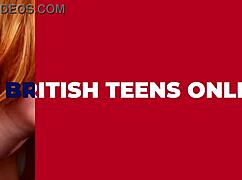 Two british students in a uniform race